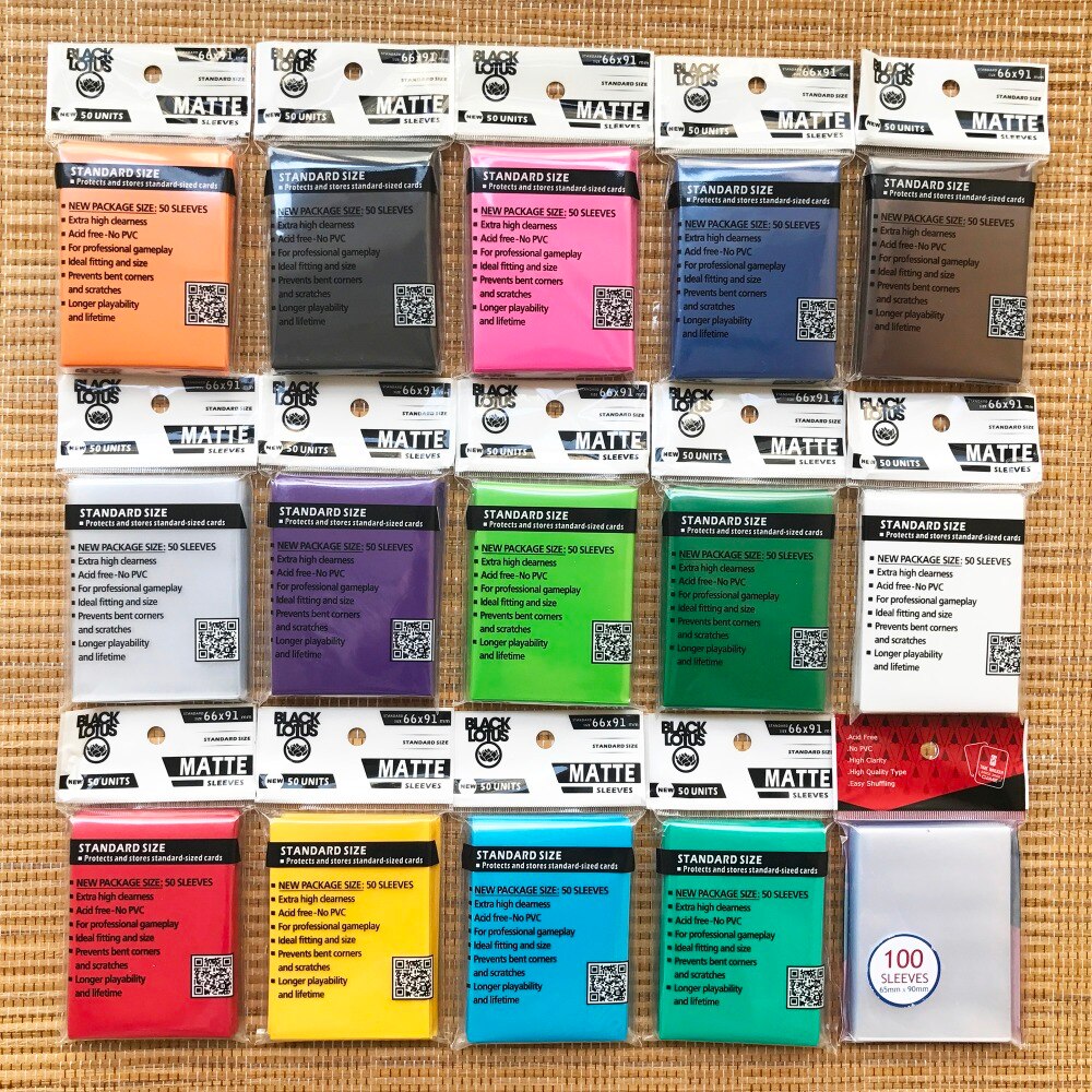 100 PCS/LOT Color Matte Cards Sleeves, mtg cards sleeves ,66x91mm,to protect and manege your cards,15 color can be available