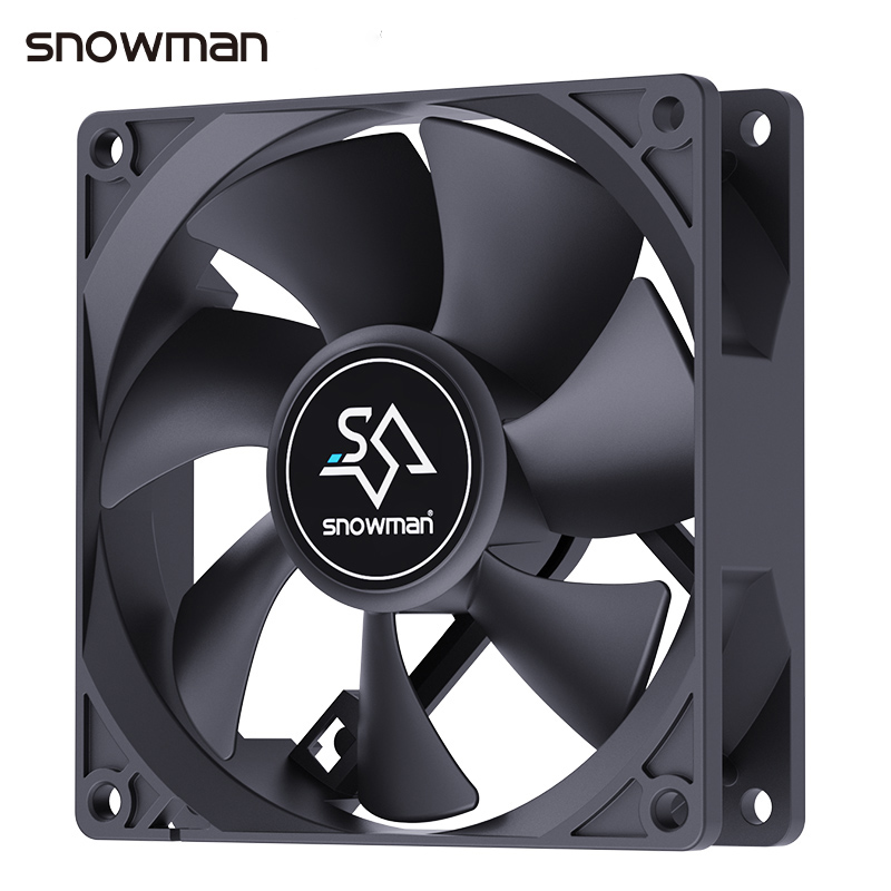 SNOWMAN-ventilador PWM silencioso de 90mm y 4 pines para ordenador, caja de ordenador de 92mm, CPU de 9CM, Enfriador de PC silencioso, RGB, CC de 12V, ajuste de velocidad del ventilador: Lavanda / Negro