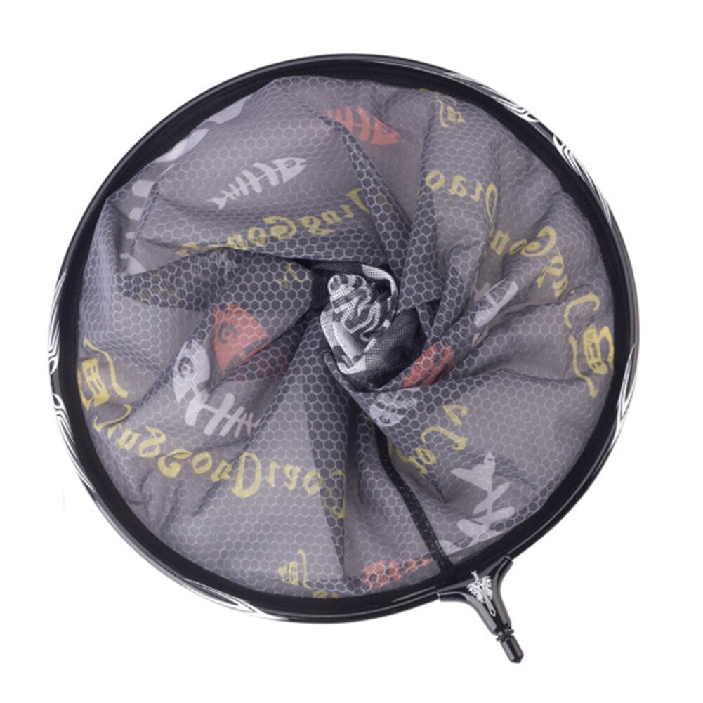 30-40cm Carbon Fishing Net Foldable Collapsible Telescopic Mesh Hole Depth Landing Dip Net Fishing Tackle: 40 cm in diameter