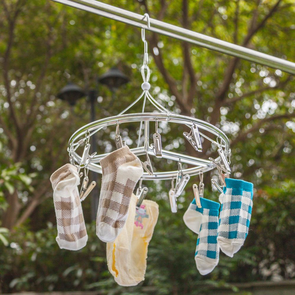 Multi Clip Droogrek Roestvrij Staal Droogrek Sokken Ondergoed Aluminium Droogrek Winddicht Hanger Droogrek