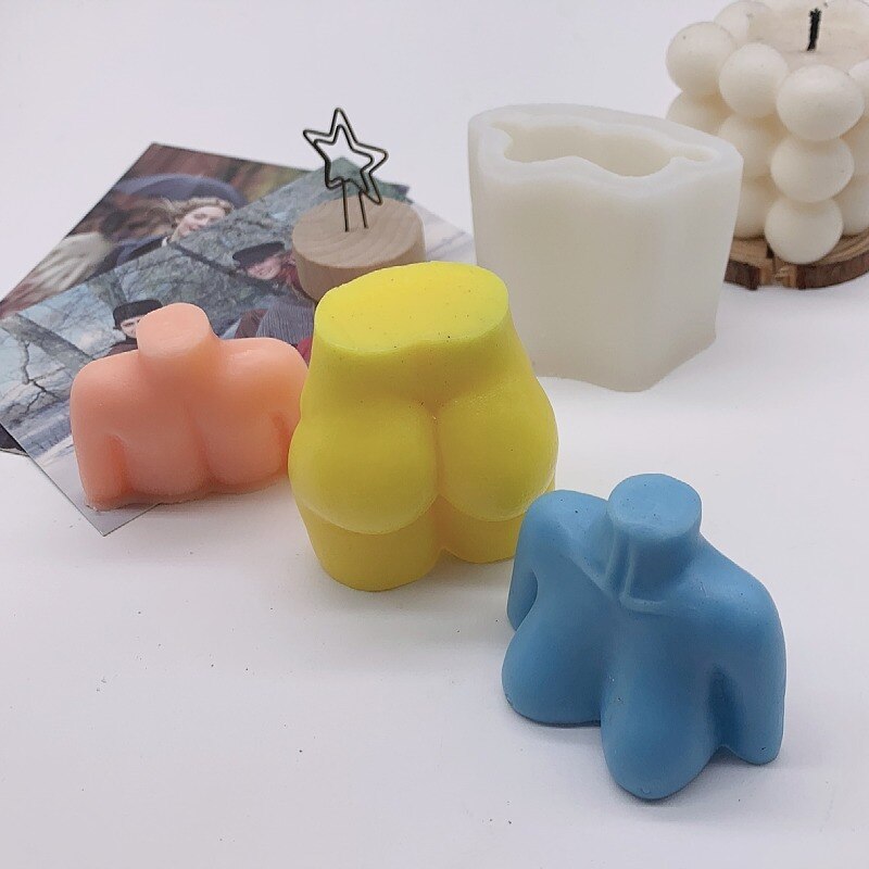 Moule de corps de femme, moule de bougie en Silicone pour le haut du corps et le bas des fesses de femme, moule en résine pour la fabrication de bougies