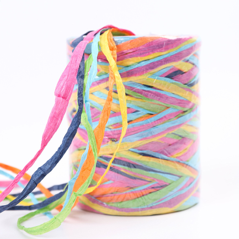80Meter Colorful Natural Raffia Straw Yarn Ribbon For Wrapping Box Bouquet Decor Baking Box Packing Party Candy Rope: 5