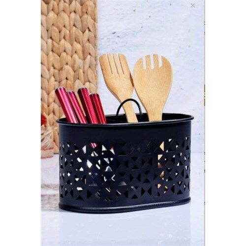 Fast Home Black Metal Division Bench Top The Spoon Holder Potato onion storage storage space saving fruit vegetable food