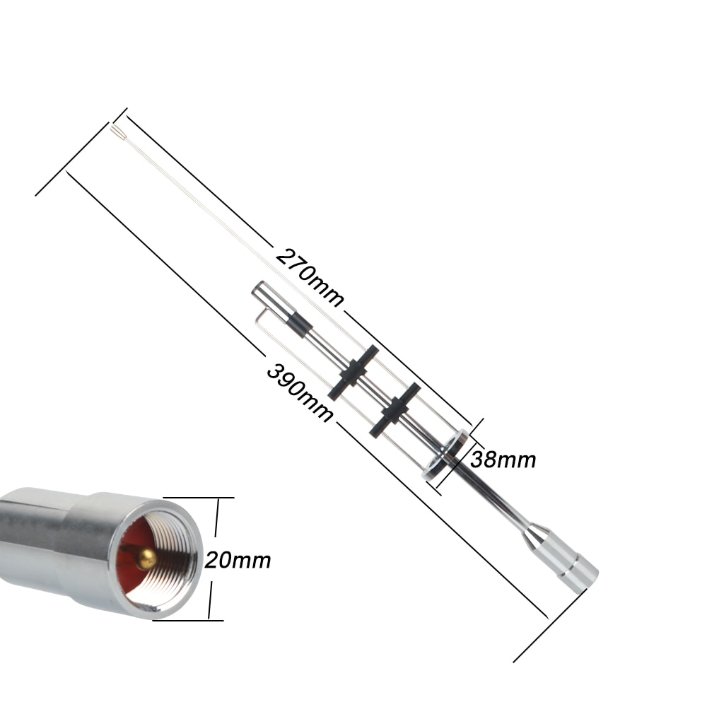 UHF Dual Band 145-435MHz 3,5 dBi hoch gewinnen Handy, Mobiltelefon Auto Radio Antenne für Yaesu ICOM Kenwood TYT QYT KT-8900D Baojie BJ-318