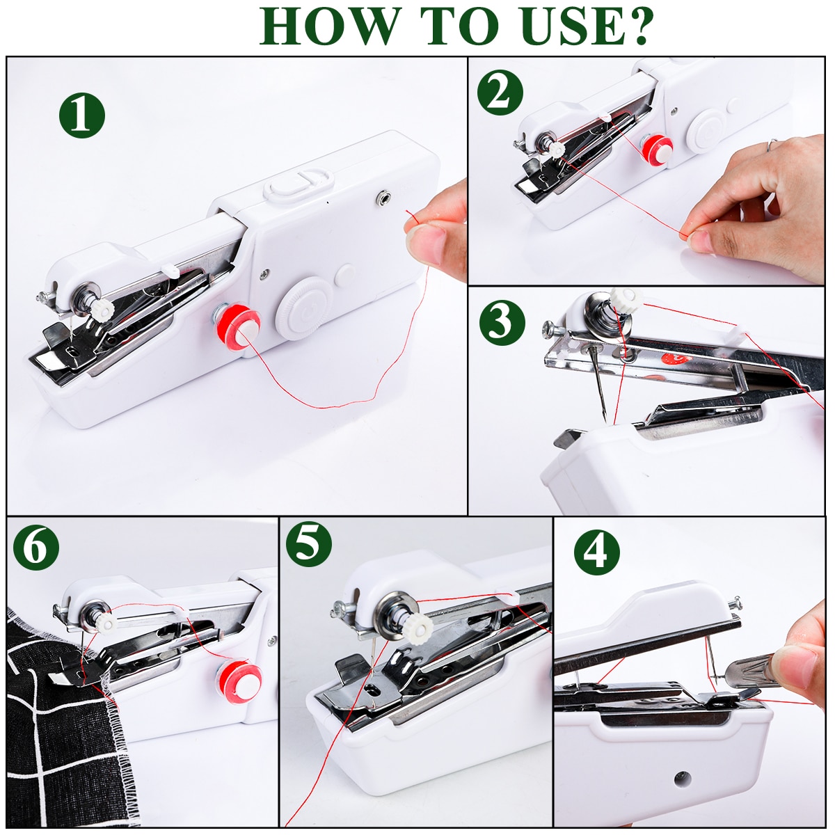 Handige Elektrische Tailor Machine Draagbare Huishoudelijke Mini Quick Stitch Naaien Handwerken Cordless Kleding Stoffen