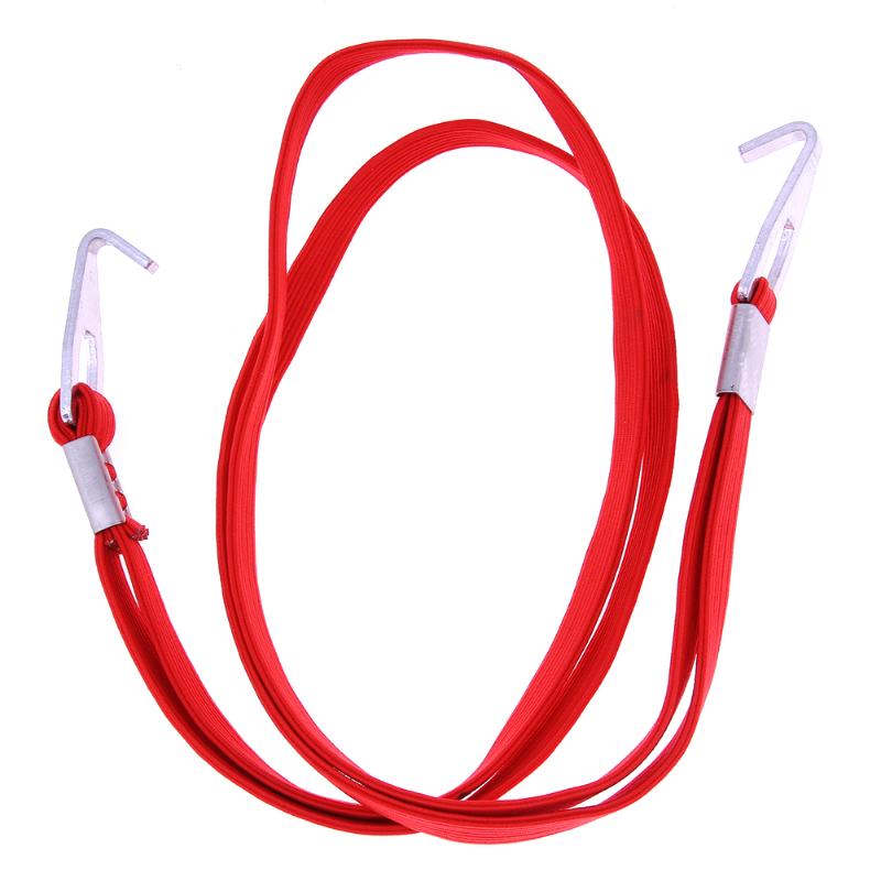 80cm elastisk bagasje tau sykkel sykkel sykling krok bandasjerem belte boks bære 50g pakning tau glipper utstyr tilbehør  d40: Rød