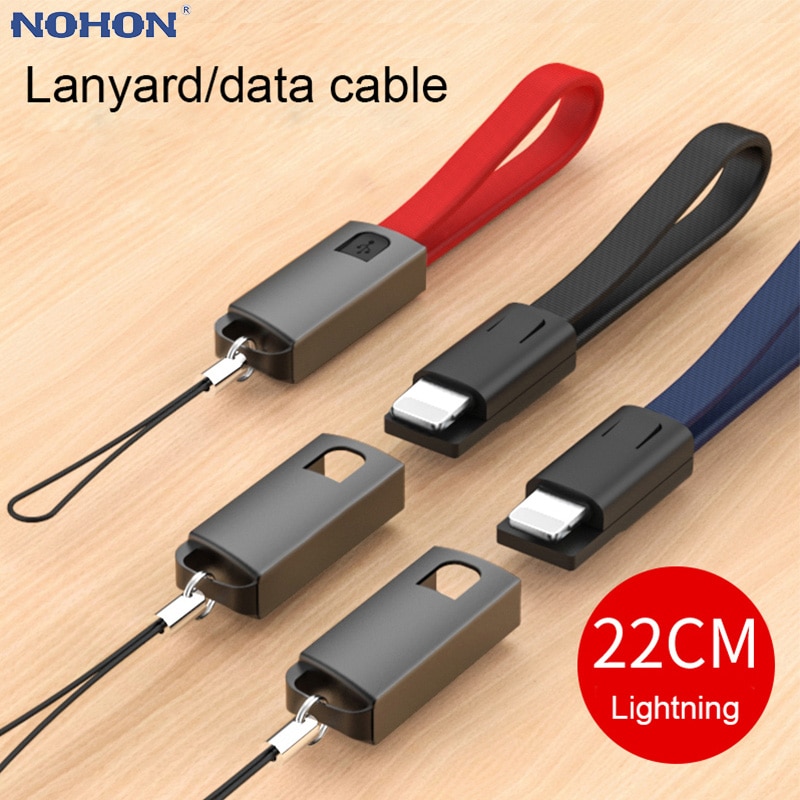 Data USB Keychain Portable Charger Charge Fast Cable for iPhone 6 S 6S 7 8 Plus X 10 XR XS MAX 5 5S SE Phone Accessory Wire Cord