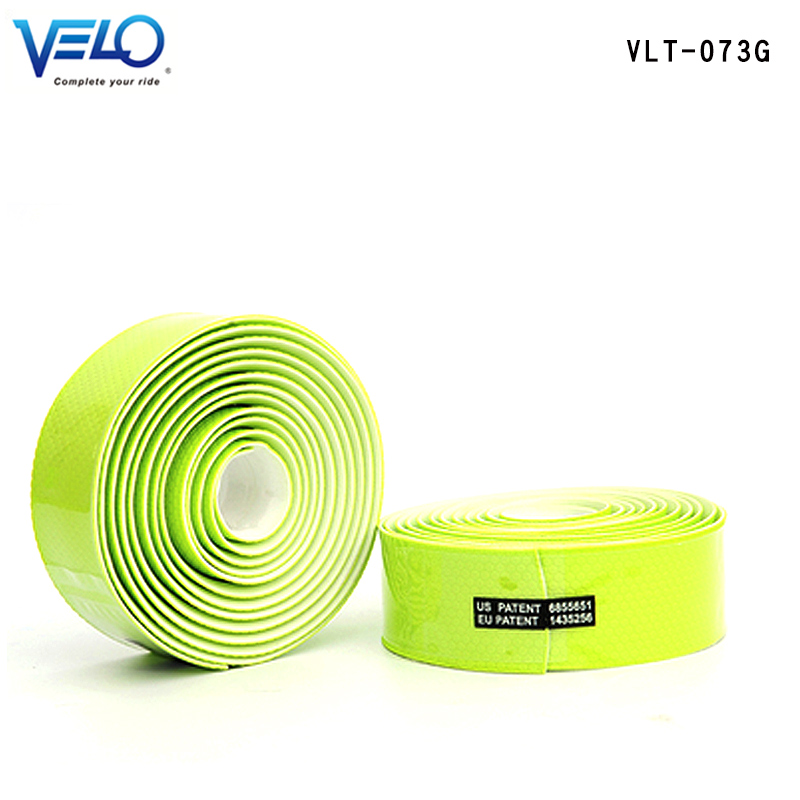 Velo VLT-073H Road Bike Bicycle Handlebar Tape Non-slip damping absorb sweat Cycling Handle bind Belt parts: Light green 1 pair
