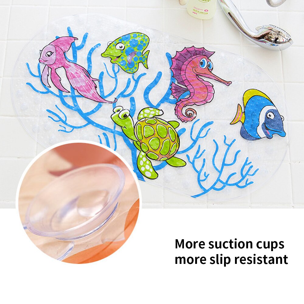 Cartoon Toilet Anti-Slip Bath Mat Foot Mat Bathtub Children Shower Mats With Sucke Pvc Bathroom Mat