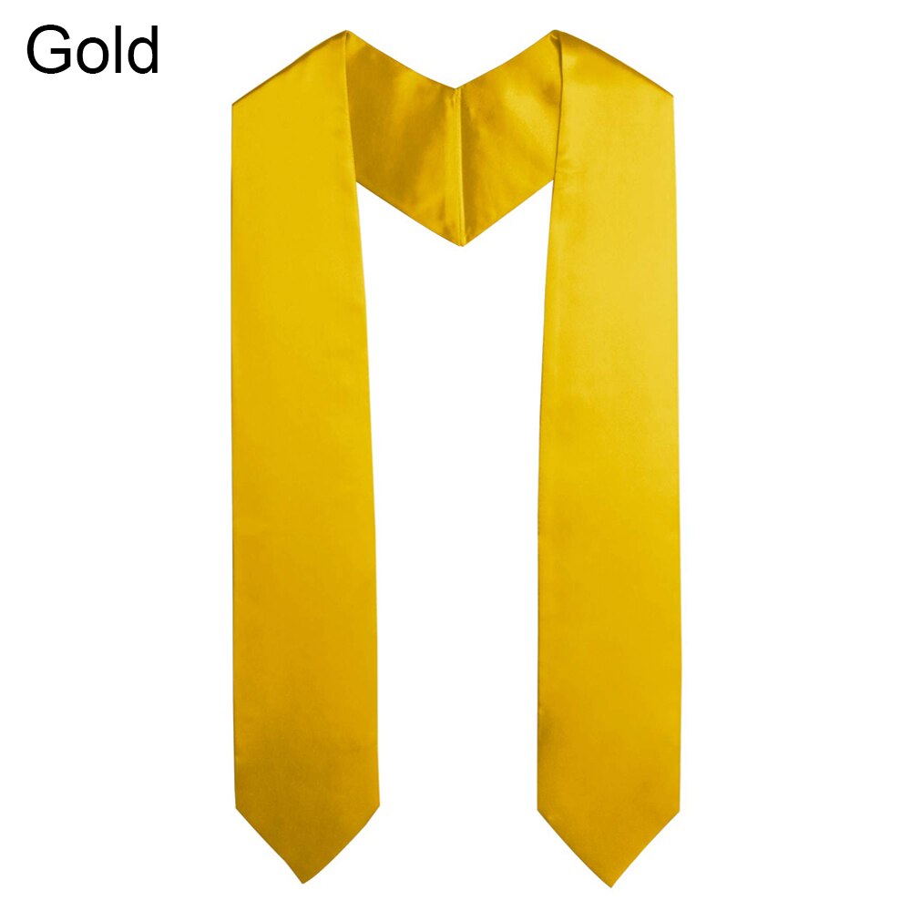 60'' Graduation Stole Sash Unisex Black Sashes Academic Dress Graduation Uniform Adult Celebration Photo Props Decoration Robes: Gold