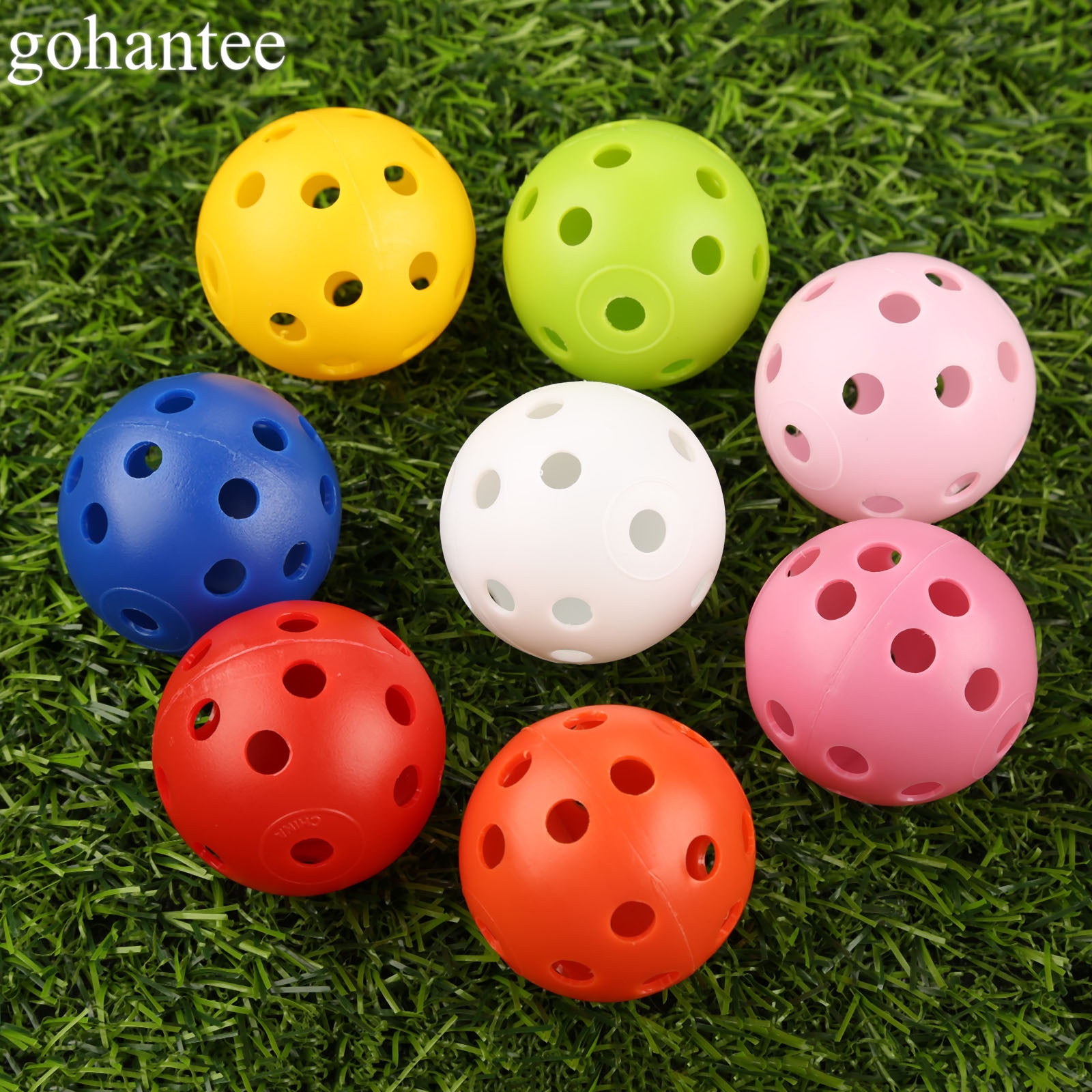 Gohantee nyhet gummi golfbollar 6 sorters mönster golfbollar liknande rugby fotboll sport mästare golfbollar