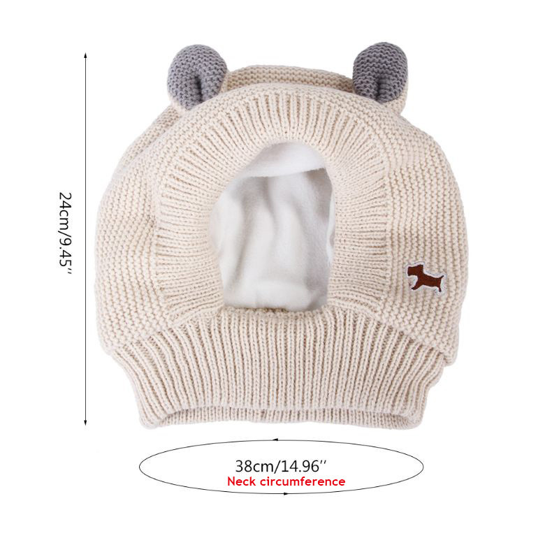 Funny Winter Pet Hats Dog Costume Ennly Neck Ear Warmer Snood Knitted Big Dog headgear Headwear Dog hats