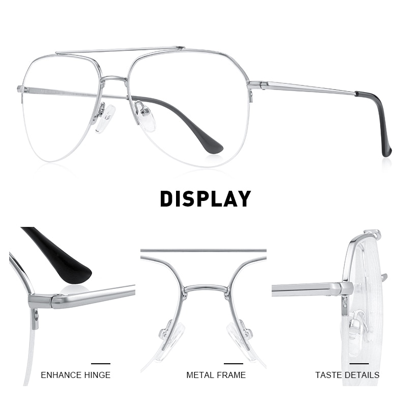 MERRYS-gafas clásicas de piloto para hombre y mujer, gafas graduadas para miopía, montura óptica S2690