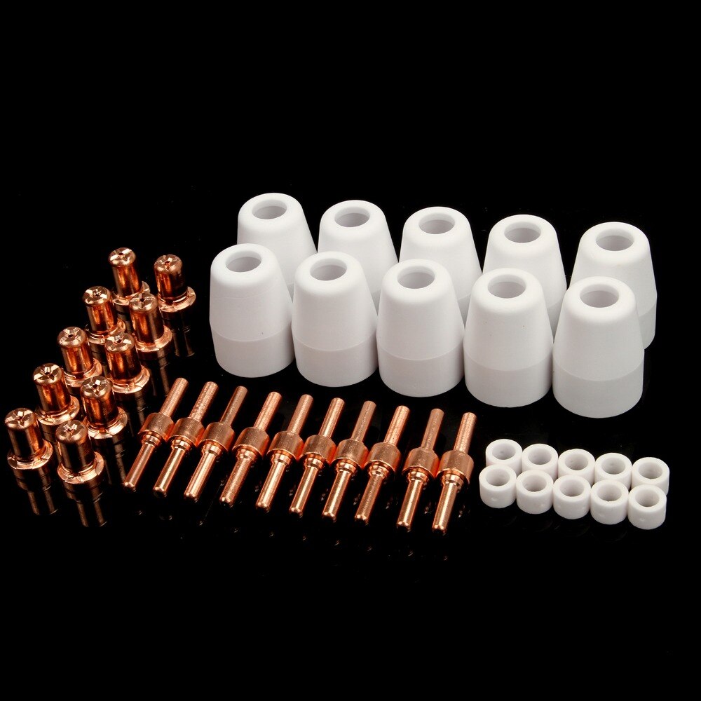 40pcs Plasma Cutter Cutting Consumables KIT 40A Welding Plasma Nozzles TIPS For LG-40 PT-31 Torch CUT40 Cutting Machines