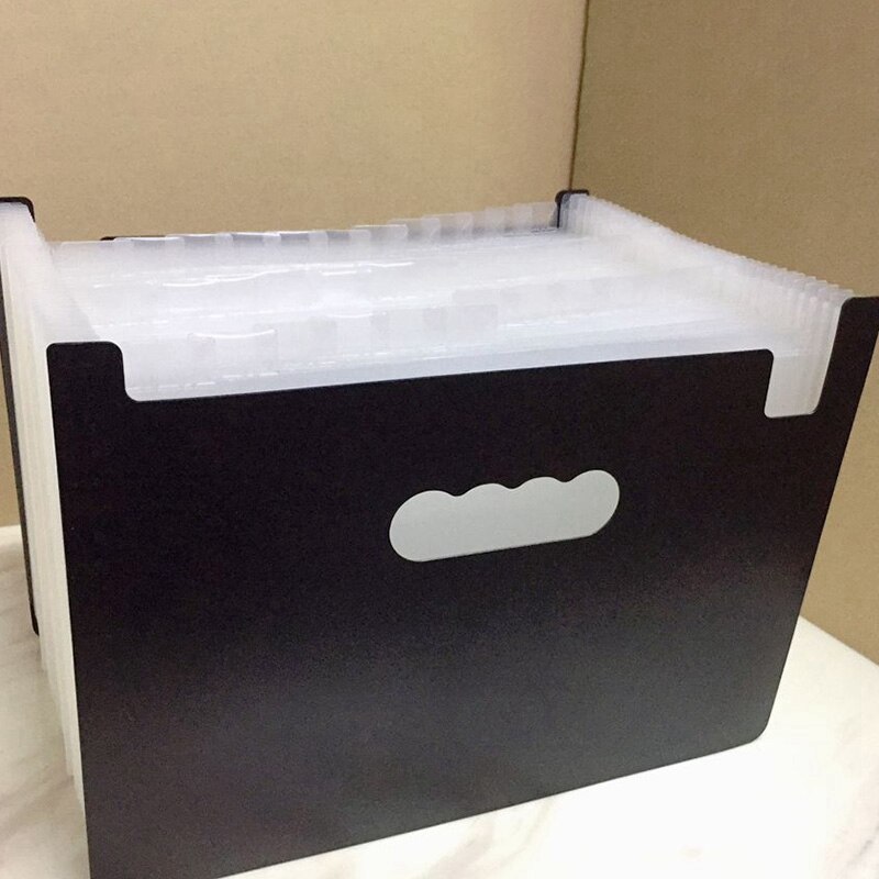 White 37 Pocket Expanding File Folder A4 Large Plastic Expandable File Organizers Standing Accordions Folder For Documents Busin