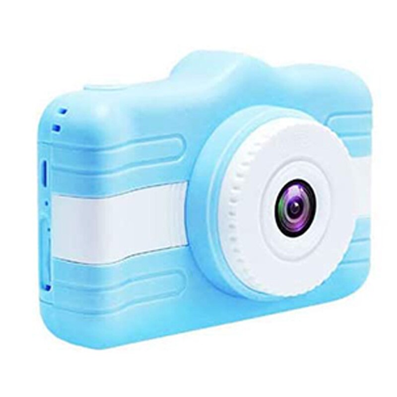 Mini cámara para niños, videocámara de cámara de juguete para niños recargable HD tarjeta TF de 32G 1080P grabadora de Video para niños pequeños de 3,5 pulgadas (azul)