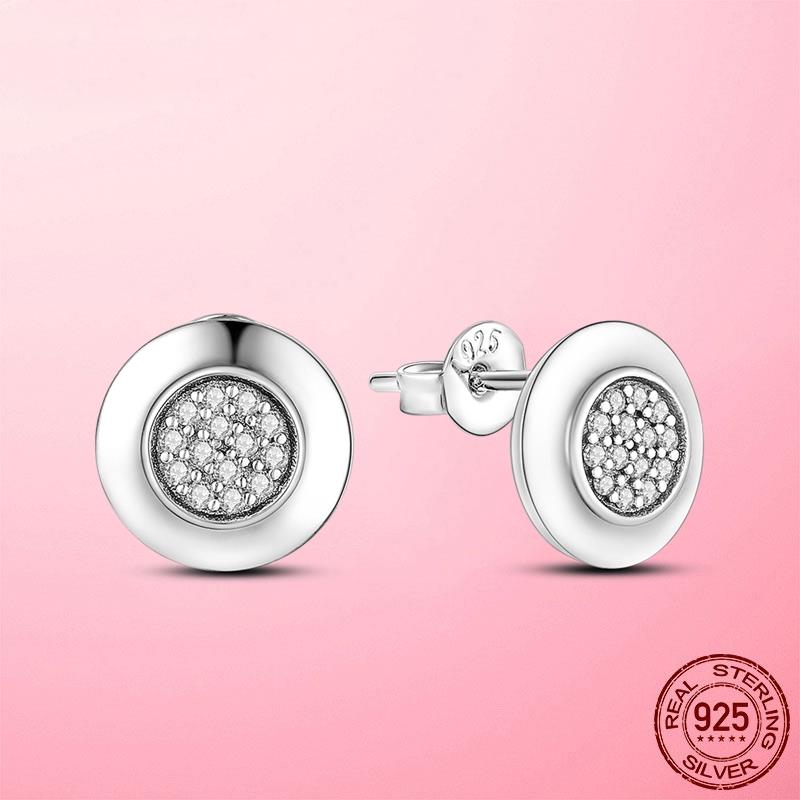 2022 Silber 925 Pflastern Daisy Blume Aussage Bolzen Ohrringe Für Frauen Silber 925 Schmuck Für Freundin Frau: PTE038