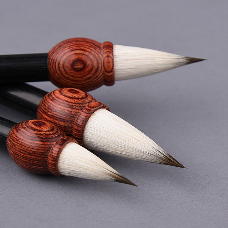 Chinese Painting Calligraphy Brush Woolen Purple Rabbit Hair Chinese Brush Short Peak Calligraphy Painting Practice Art Brush