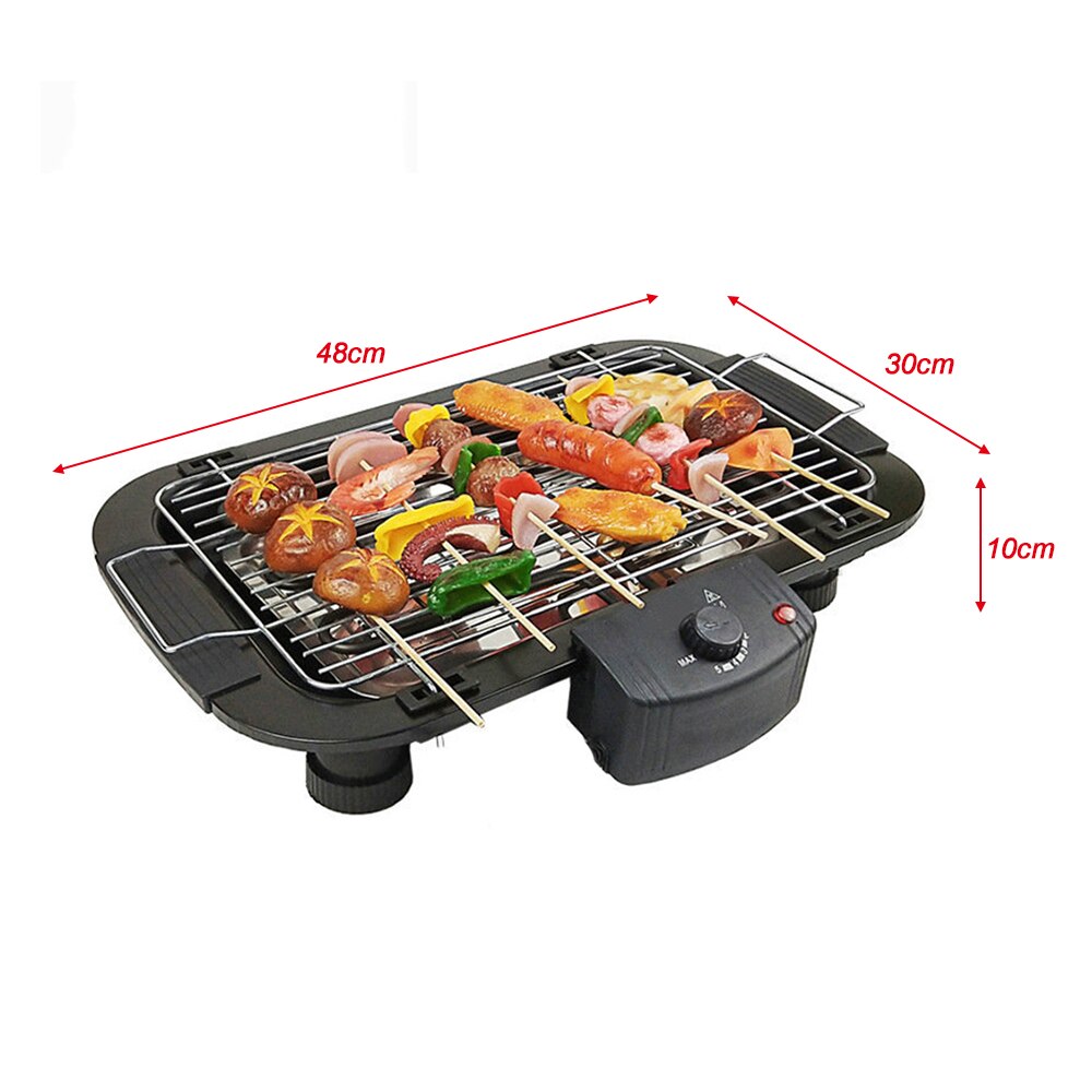 Smokeless Electric Grill Portable Tabletop Grill Kitchen BBQ Grills Tabletop Grill BBQ Smokeless Charcoal Grill for Camping