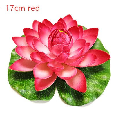 Kunstmatige Lotus Waterlelie Drijvende Bloem Vijver Tank Plant Blad Ornament Thuis Bruiloft Vijver Pool Decoratie: 8