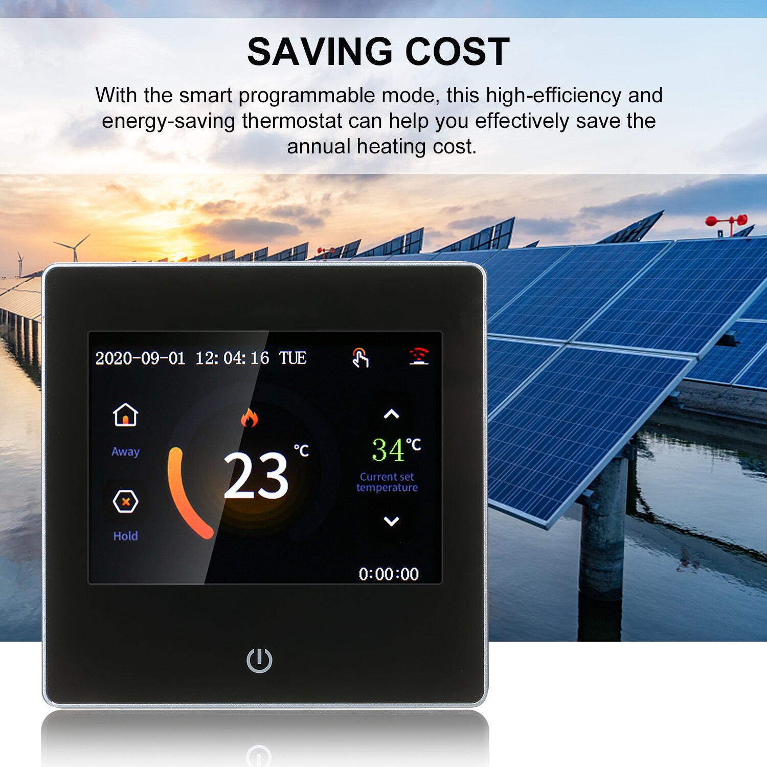 16A Smart Thermostat Programmable Thermostat with WIFI Electric Heating Digital Temperature Controller for Home School Office