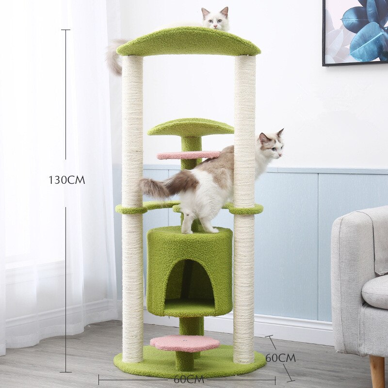Funny Scratching Post Climbing Tree Toy Cat Tree Scratcher Activity Protecting Furniture Pet House Cat Furniture