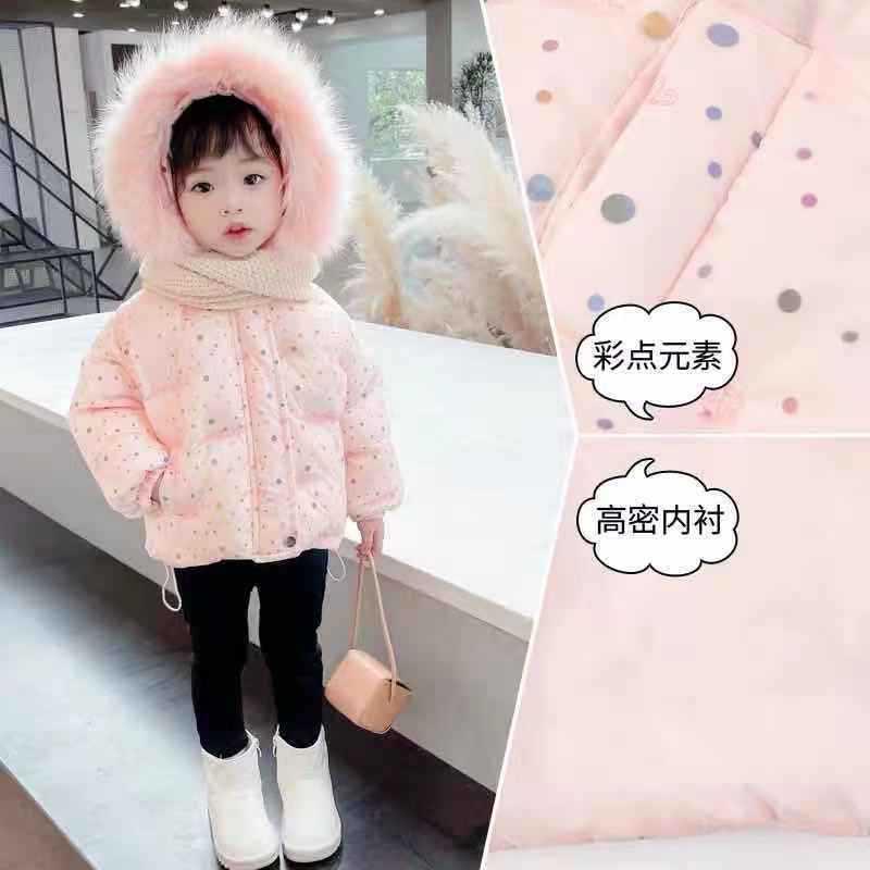 Kinderen Winter Dikke Bontkraag Katoen Jassen Kinderen Baby Meisje Kleding Warm Hooded Kleding Lange Jas Casual Mode Bovenkleding