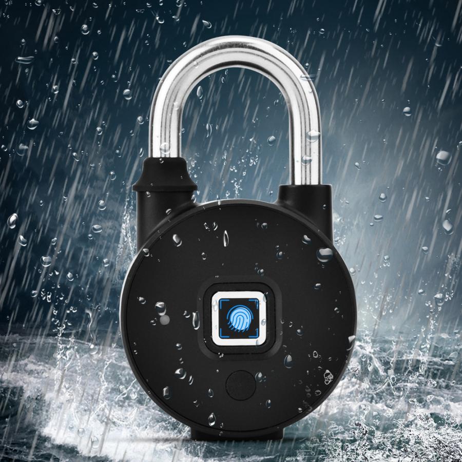 Candado de Seguridad ANTIRROBO CON huella digital inteligente, candado sin llave, candado impermeable para exteriores