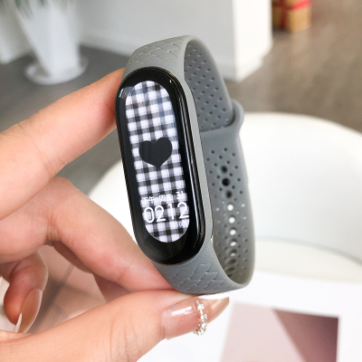 Correa de fibra de carbono para Xiaomi Mi Band 7 nfc pulsera smartwatch MIband 5 pulsera de silicona correa Mi Band 4 5 3 6 Accesorios: S / SMOKEY MAUVE