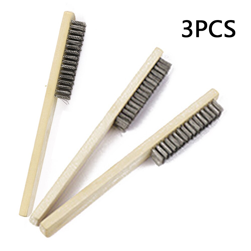 Stainless Steel Brush Wire Brushes For Metal Rust Cleaning Tool 3pcs 3x 3*