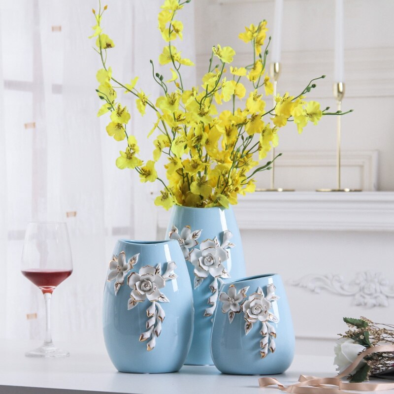 Medium and small Classic Ceramic Vase Chinese Arts And Crafts Decor Flower Vase Household Decoration