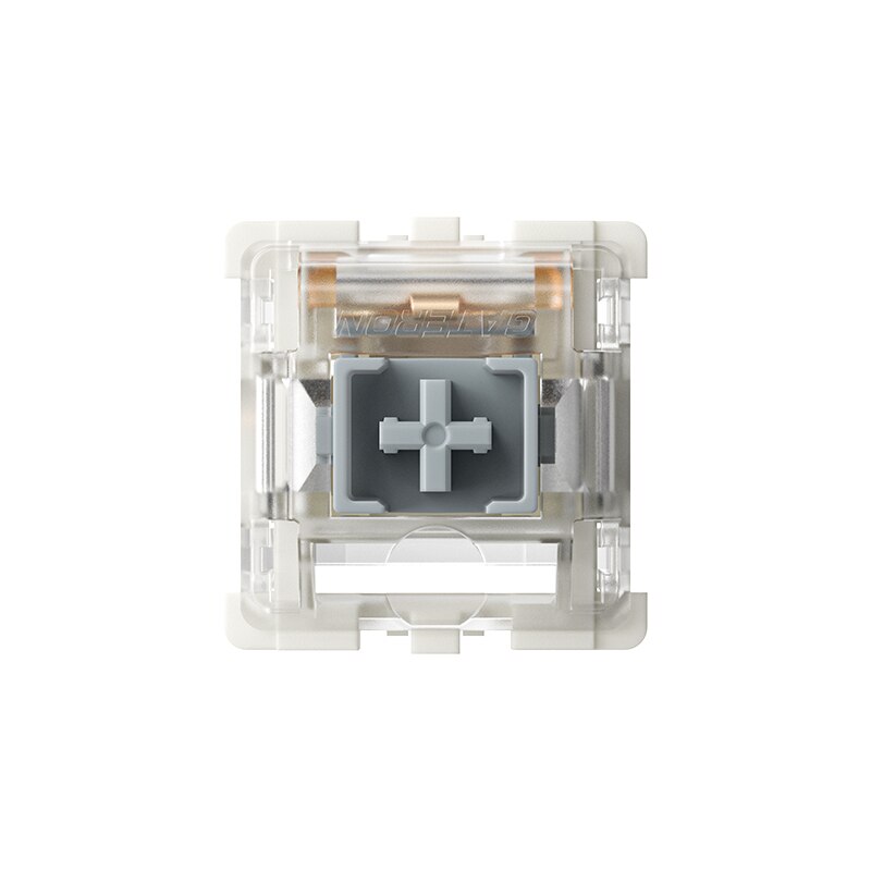 Teclado mecânico gateron prata pro switch original, sensação linear, 45g, 3 pinos, fábrica, pré-lubrificação, mola dupla, pc, jogo