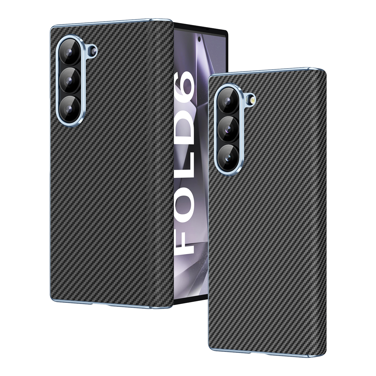 Koolstofvezel Funda Case voor Samsung Galaxy Z Fold6 Fold4 Fold5 Fold 6 5 4 Anti-kras Coque Anti Trillingen Scharnier Telefoon Cover
