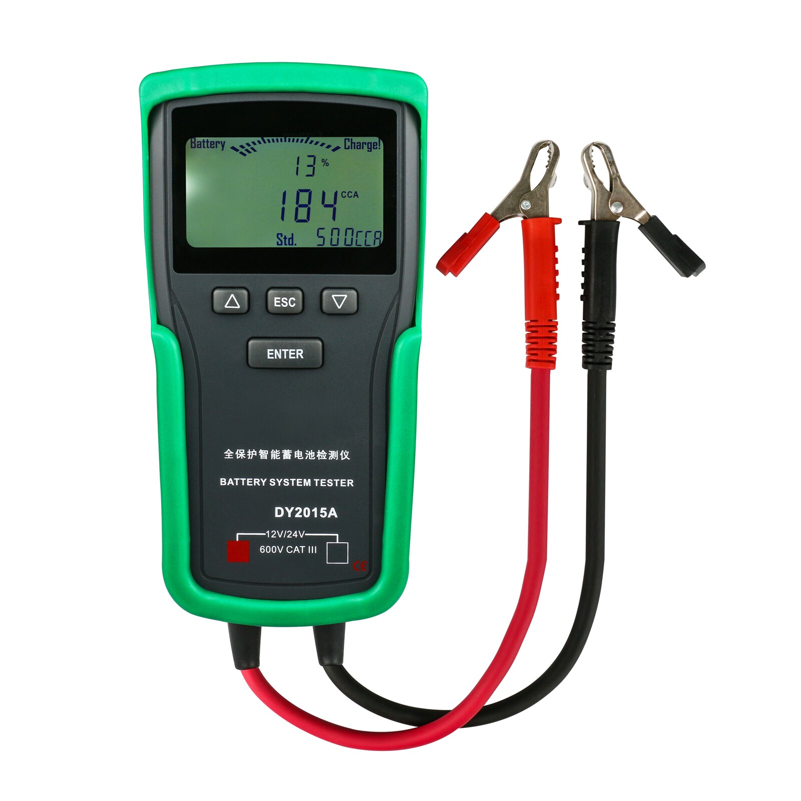 DUOYI DY2015A 12V 24V Car Battery System Tester Analyzer Lead Acid CCA Load Battery Charge Test Digital Battery Capacity Tester