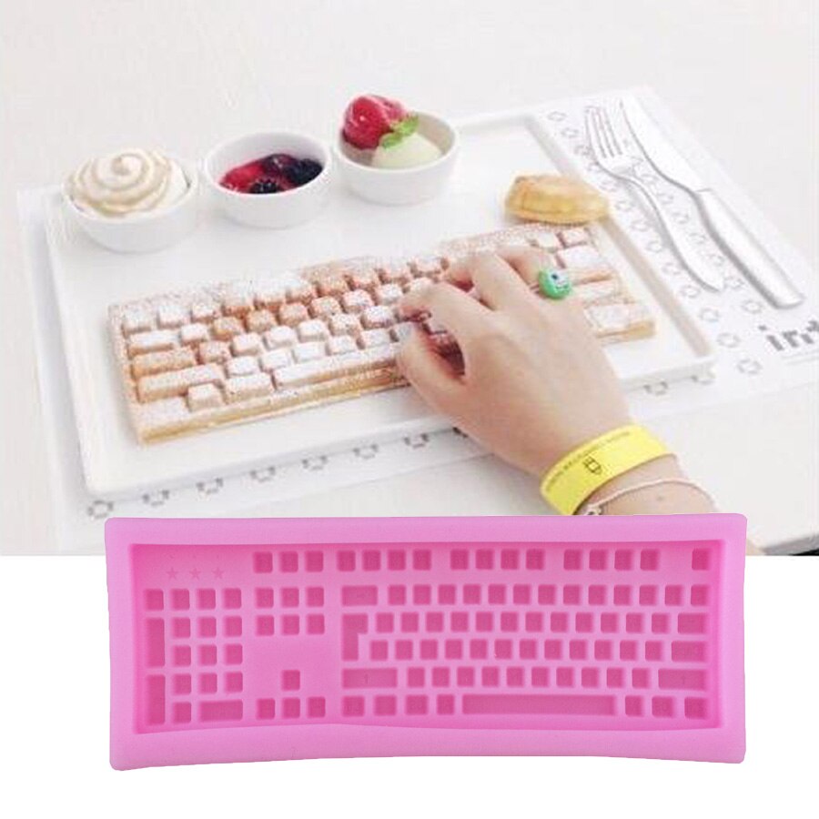 3D Toetsenbord Siliconen Fondant Taart Mallen Chocolade Mal Voor De Keuken Bakken Mal Van Klei Gereedschappen