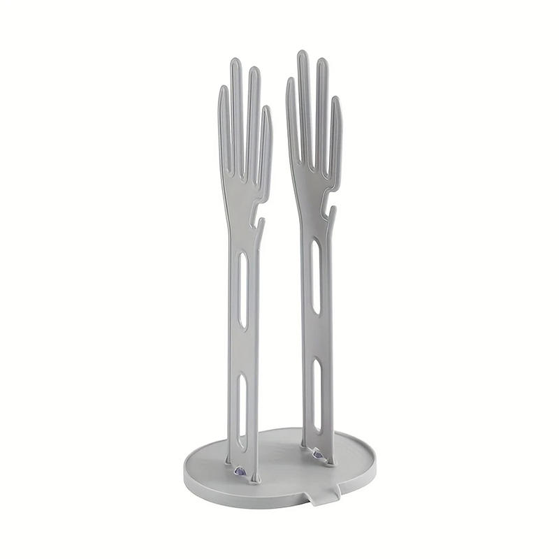 A drying rack for kitchen rubber gloves, a glove holder and a drying rack for towels in the kitchen and bathroom: light green