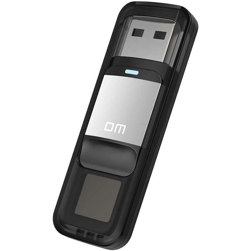 Dm PD061 USB3.0 Vingerafdruk U Flash Drive Versleutelde High Tech Pen Drive Security Geheugen Flash Disk Stick High-Speed erkenning: 128GB / Zilver