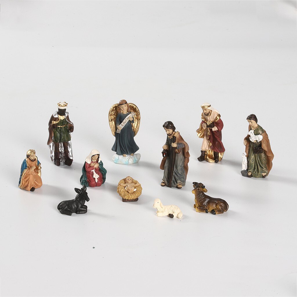 Elegante Profiel Kerststal, Omvat Heilige Familie Hars Decoratieve Figuren, Kerst Woondecoratie Cadeau #35