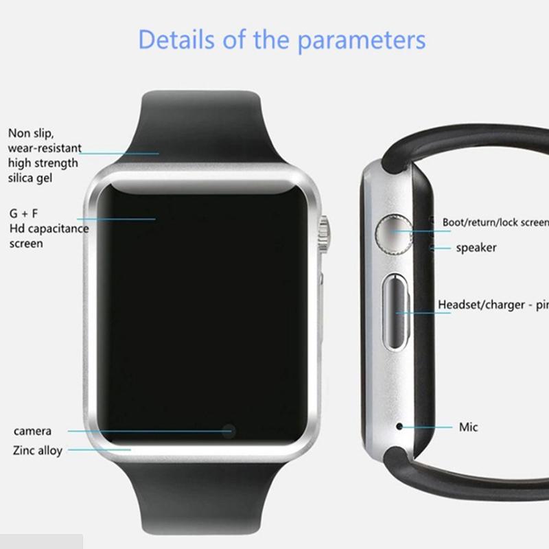 Smart Watch Clock Sync Notifier Supports SIM TF Card Connectivity for For Apple Iphone Android Phone Smartwatch