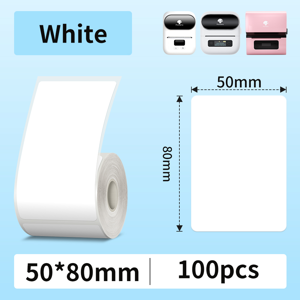 Phomemo Etikettendrucker-Papier, M110 Etikettenklebepapier, weiß, wasserfest, Thermoaufkleber für tragbare Drucker M110 M221 M200 M220: RED