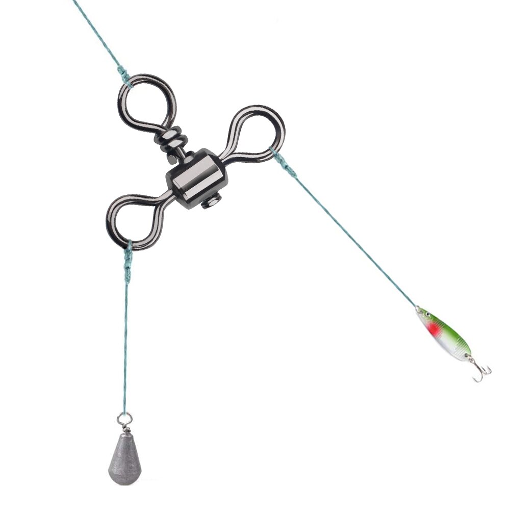 Dndyuju 30Pcs 3 Manier Barrel Cross Lijn Vissen Draaibare Met Effen Ring Messing Vissen Haak Lijn Connector Vissen Accessoires