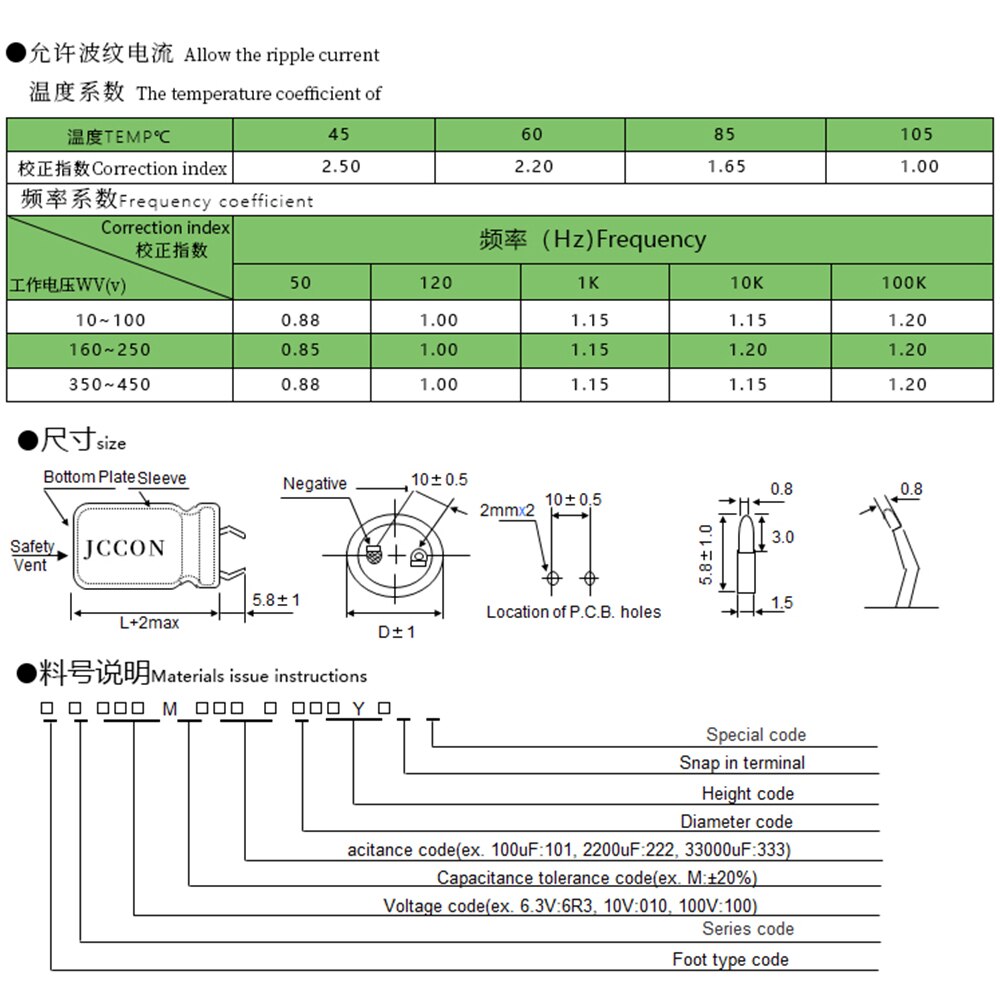 820UF 400V 35x50mm JCCON 105 ℃ Volle-Spannung Elektrische Schweißen Maschine in-Linie elektrolytkondensator Wandler Horn Kondensatoren