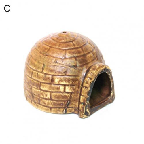 Refugio en forma de maceta para acuario, Casa con forma especial, para peces, camarones, paisajismo, accesorios de rocalla Vintage, decoración de acuario: C