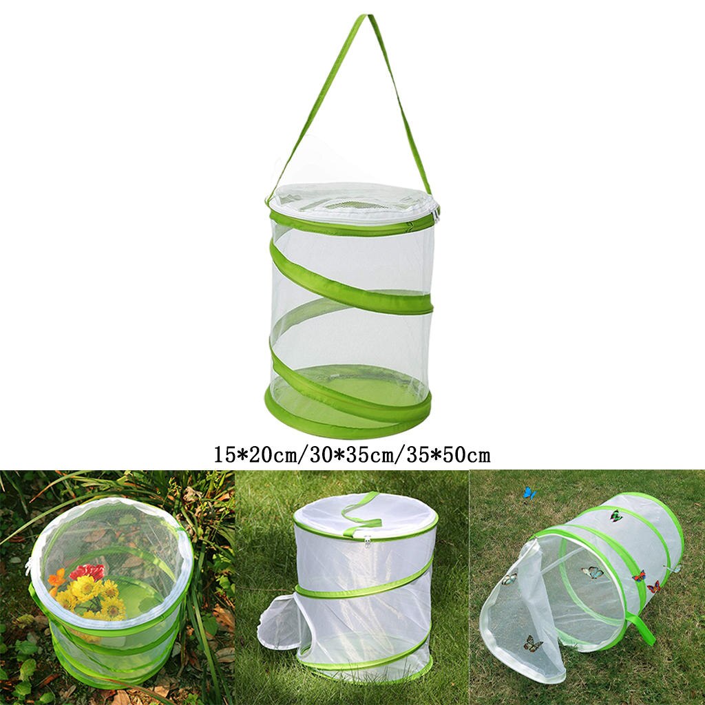 Butterfly Habitat Insect Cage Lightweight Foldable Accessories Container Bug Terrarium for Toddlers Children
