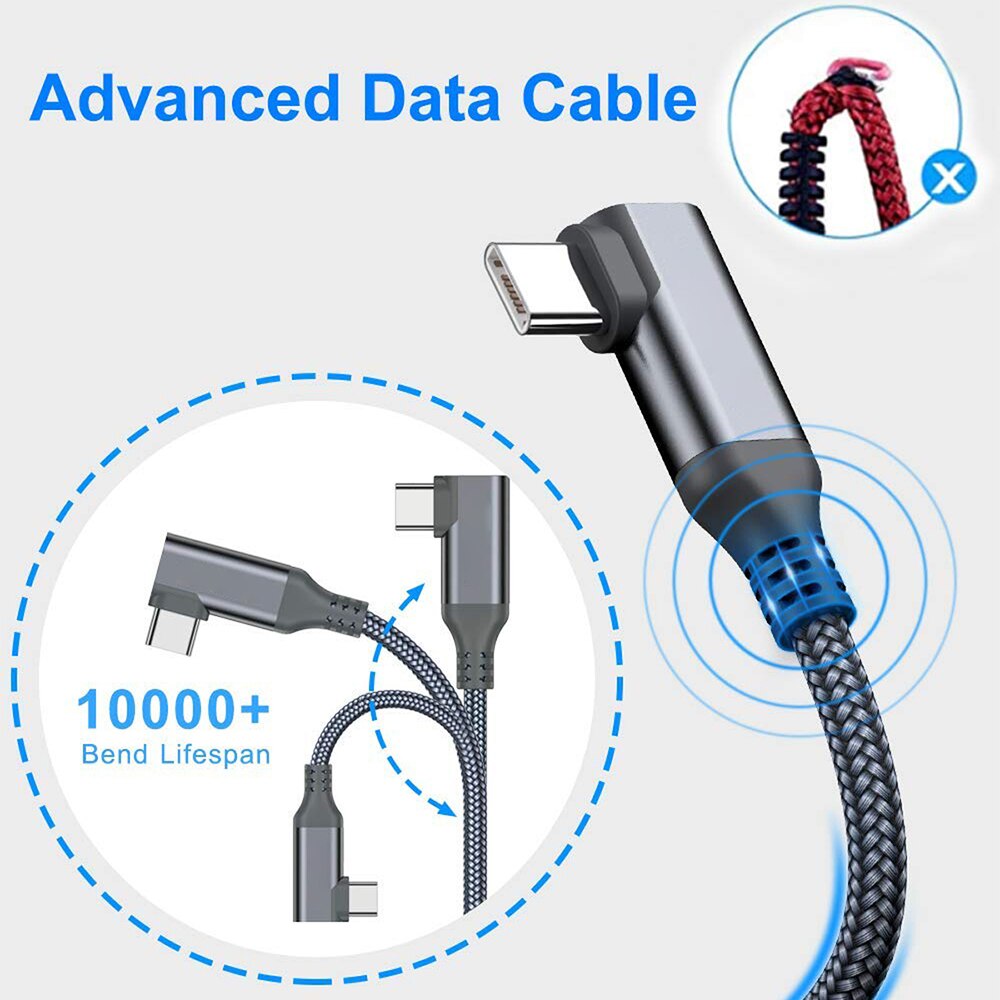 5m 2m datalinje för oculus quest 2 länk headset usb 3.0 typ c dataladdningskabel överföring typ-c till usb-a sladd vr tillbehör