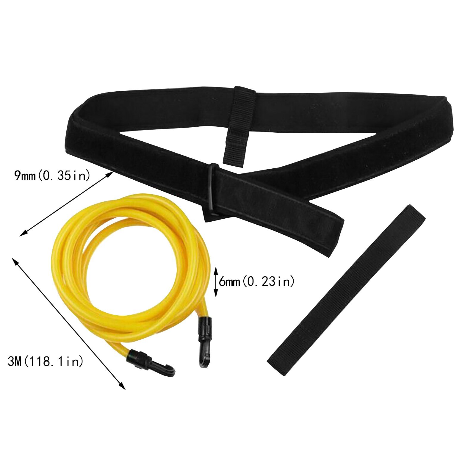 4M Swim Training Belts Training Leash Swimming Tether Stationary Harness Static Bungee Cords Resistance Bands tools: I 6x9x3 