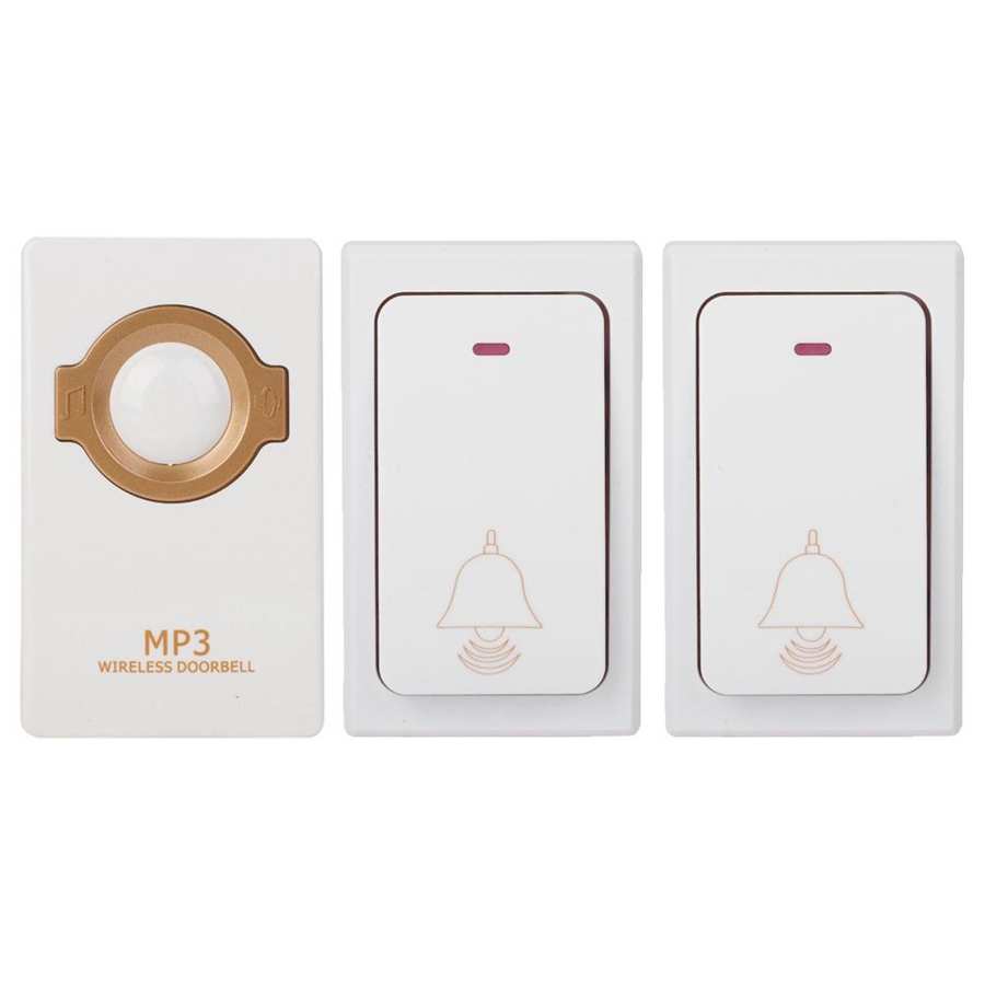 AC 110-240V Smart Wireless Doorbell Self-powered Remote Waterproof Doorbell Elderly Caller IP47 Waterproof For Home Security: Silver