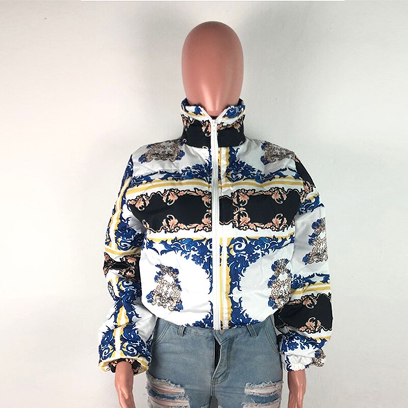 Haoyuan afslappet pufferjakke til kvinder streetwear langærmet vintertøj varmt parka-overtøj tyk dunboblefrakker: M