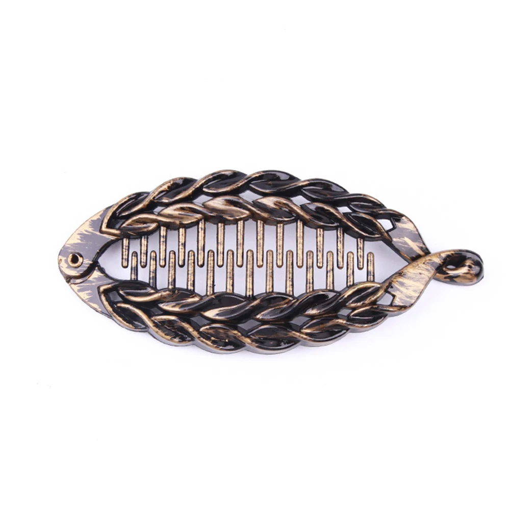 1Pcs Vintage Banaan Haar Clip Vrouwen Lui Haar Kam Clips Vis Vorm Haar Klauw Clips Haar Haarspeldjes Haarspelden Haar accessoires: A7