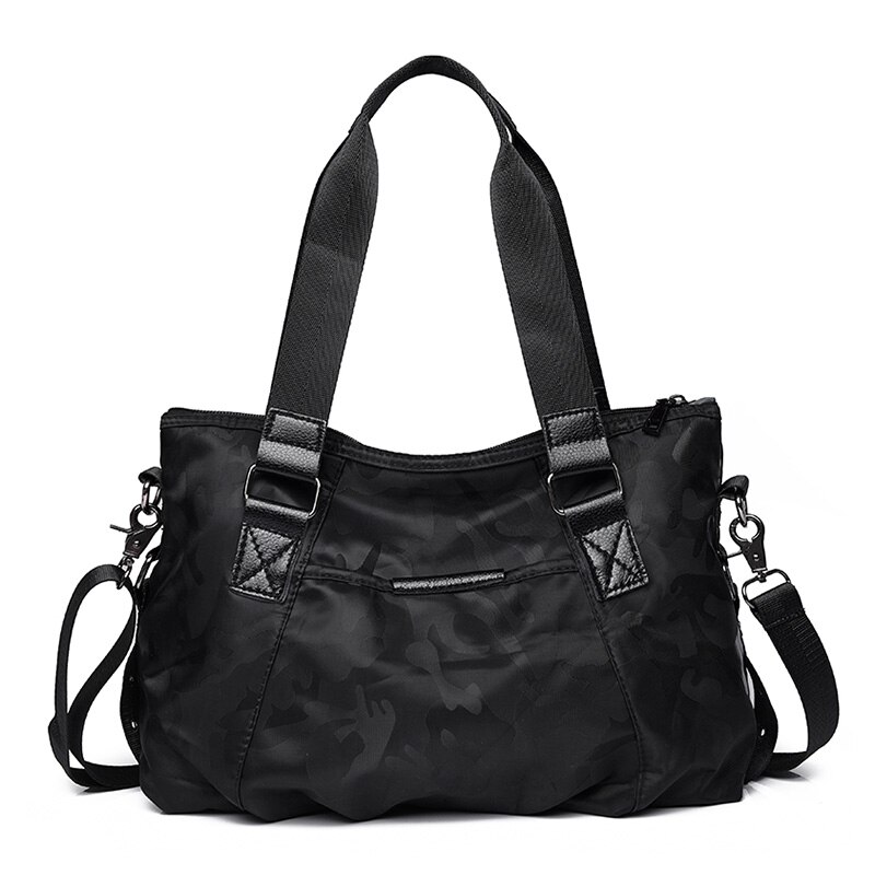 Hohe Kapazität Tote Taschen Weibliche Casual Ipad Fach Handtaschen Schulter Taschen Für Frauen Neue Nylon Wasserdichte Damen Tasche: Black1